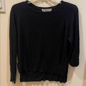 Zara Women's Elegant Black Long Sleeve Top